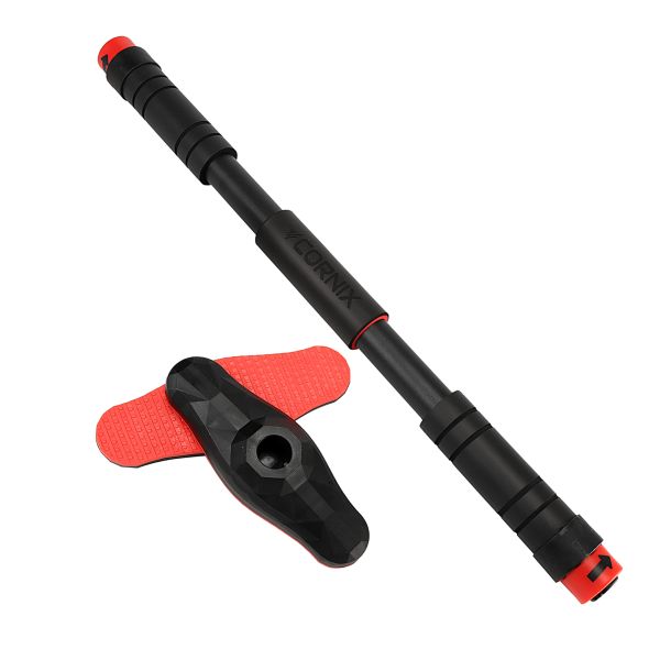 Домашній розсувний турнік в двері CORNIX Pro 67-100 см XR-0283 Black/Red