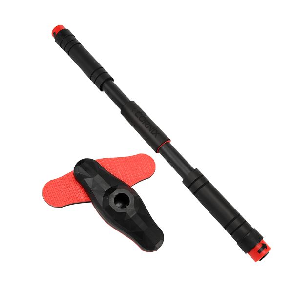 Домашній розсувний турнік в двері CORNIX Pro 90-130 см XR-0284 Black/Red