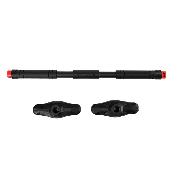 Домашній розсувний турнік в двері CORNIX Pro 90-130 см XR-0284 Black/Red