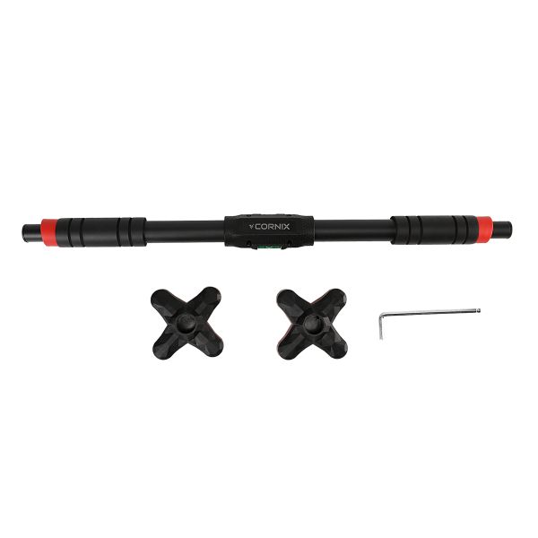 Домашній розсувний турнік в двері CORNIX Pro+ 70-100 см XR-0286 Black/Red