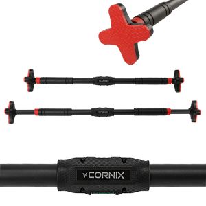 Домашній розсувний турнік в двері CORNIX Pro+ 90-130 см XR-0287 Black/Red