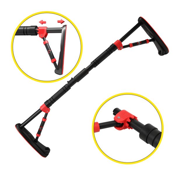 Домашній розсувний турнік в двері CORNIX Elite 85-120 см XR-0290 Black/Red