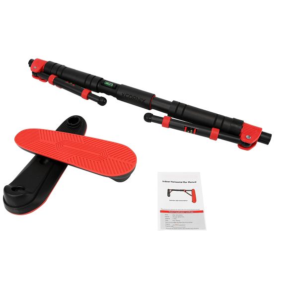 Домашній розсувний турнік в двері CORNIX Elite 85-120 см XR-0290 Black/Red