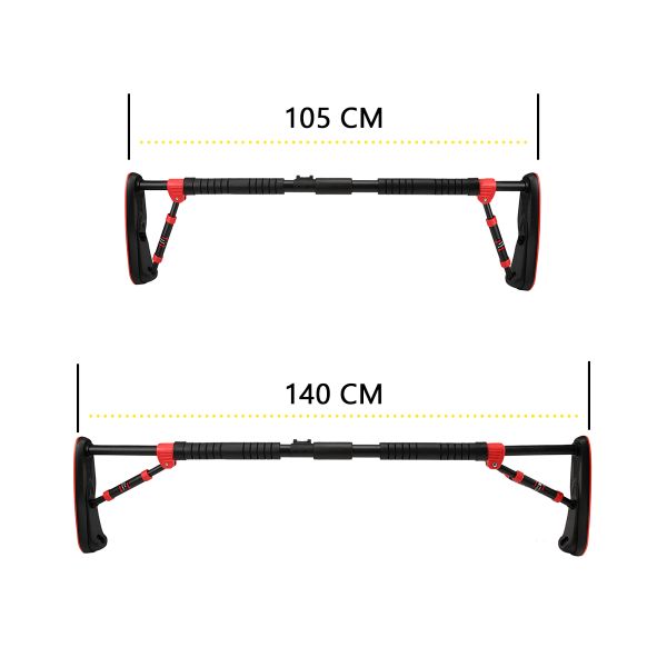 Домашній розсувний турнік в двері CORNIX Elite 105-140 см XR-0291 Black/Red