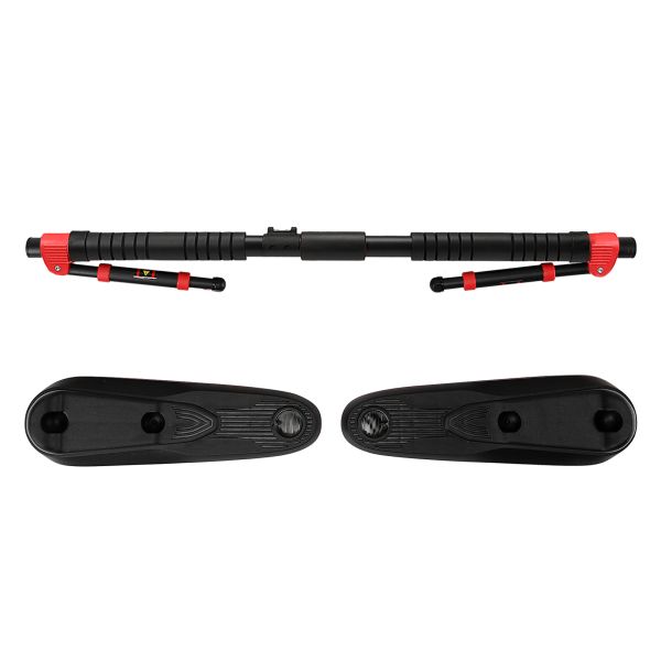 Домашній розсувний турнік в двері CORNIX Elite 105-140 см XR-0291 Black/Red