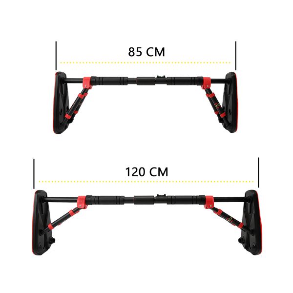 Домашній розсувний турнік в двері CORNIX Elite+ 85-120 см XR-0294 Black/Red