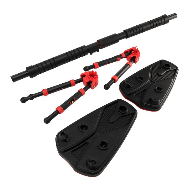 Домашній розсувний турнік в двері CORNIX Elite+ 110-140 см XR-0295 Black/Red
