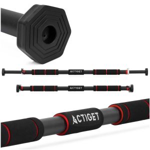 Турнік у дверний проріз ACTIGET розсувний для дому 82-130 см ACT0166 Black/Red