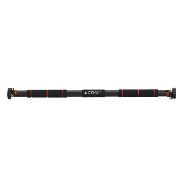 Турнік у дверний проріз ACTIGET розсувний для дому 82-130 см ACT0166 Black/Red