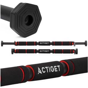Турнік у дверний проріз ACTIGET розсувний для дому 62-100 см ACT0167 Black/Red
