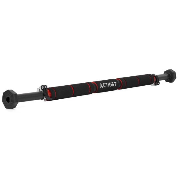 Турнік у дверний проріз ACTIGET розсувний для дому 62-100 см ACT0167 Black/Red