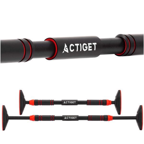 Турнік у дверний проріз ACTIGET розсувний для дому 72-105 см ACT0168 Black/Red